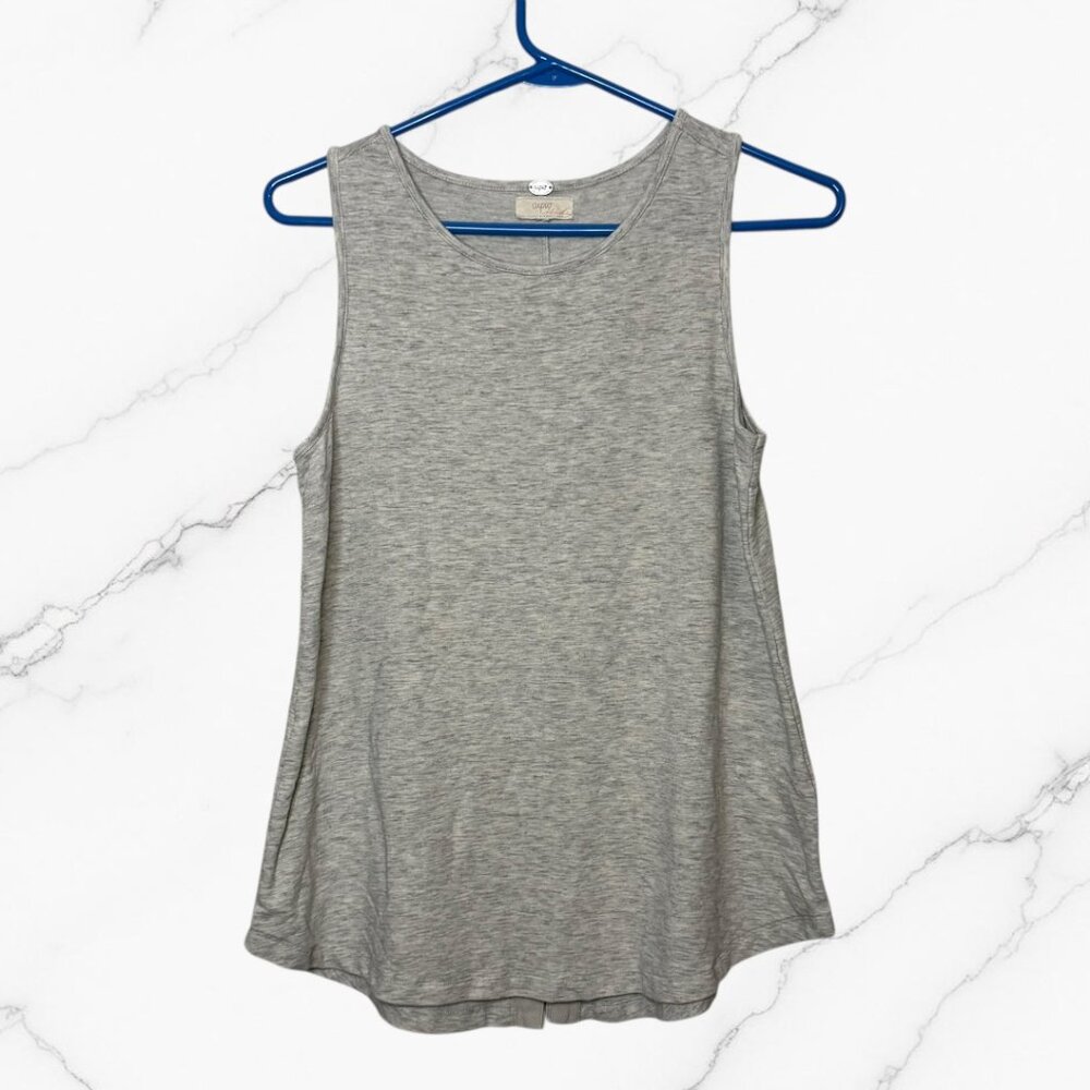 Cupio Light Grey Sleeveless Shirt Tank Top Size Med